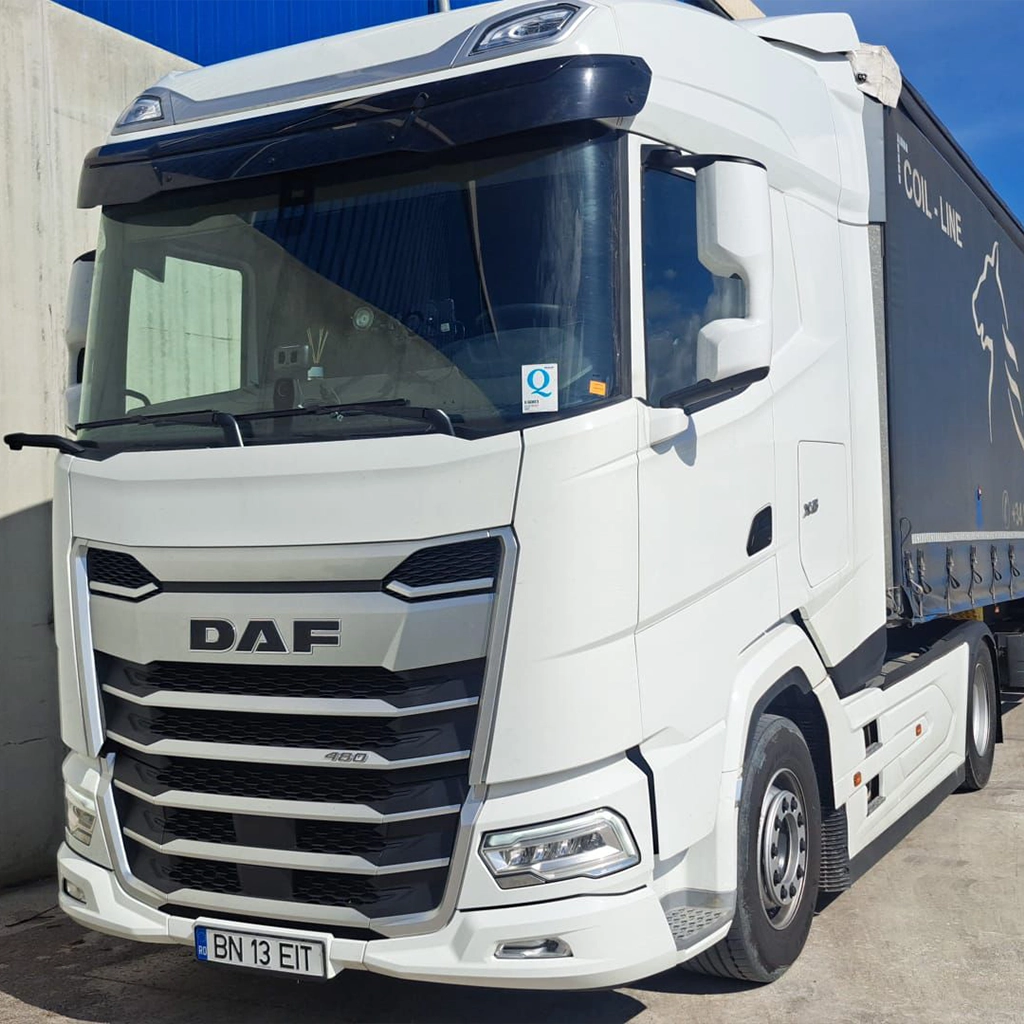 Cap tractor DAF de ultima generatie din flota de camioane moderne a companiei EIT Badoc